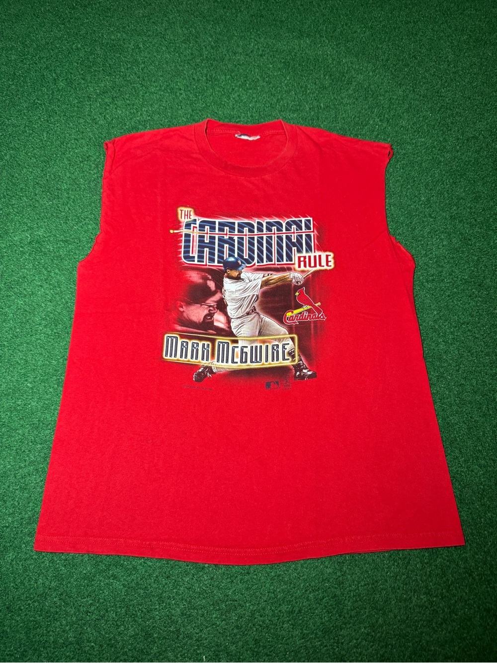 Vintage 90s Mark McGwire St. Louis Cardinals T-shirt, Baseball Sleeveless 1999